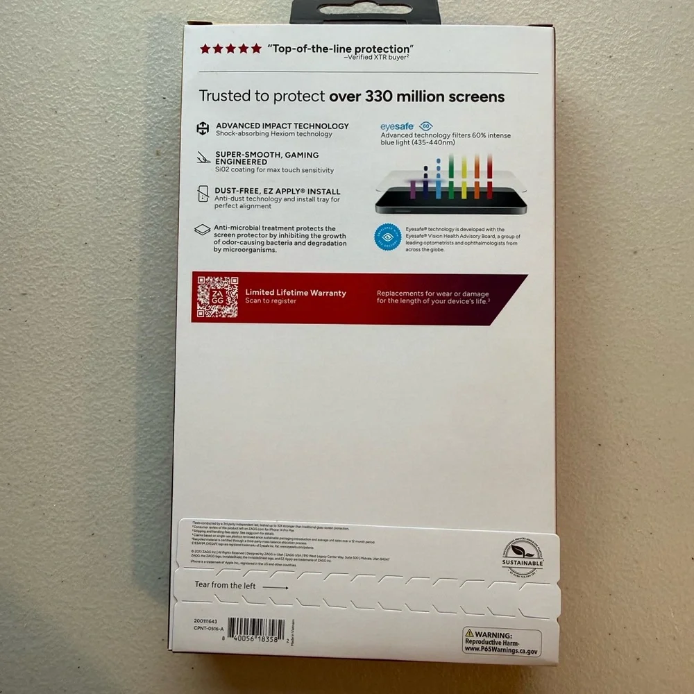 ZAGG InvisibleShield Screen Protector for iPhone 6.7